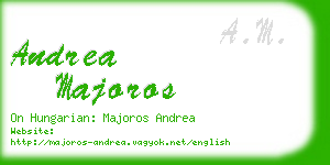 andrea majoros business card